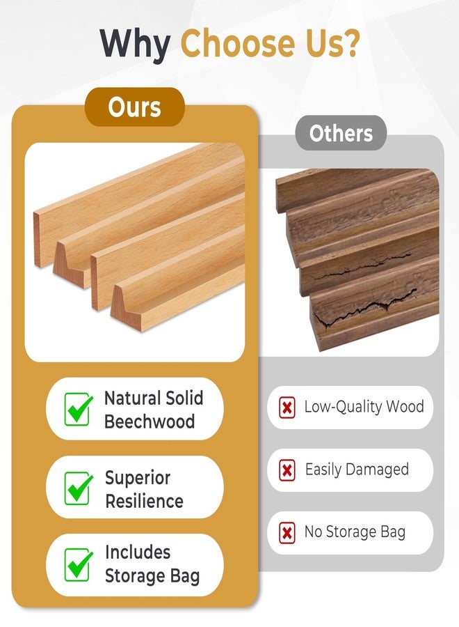 QUEENLINK Beechwood Mahjong Racks with Pushers Set of 4, 17 Inches Classic Wooden Mahjong Tile Holder with Storage Bag, All-in-One Tile Rack for American Mahjong, Dominoes, Mexican Train - Image 5